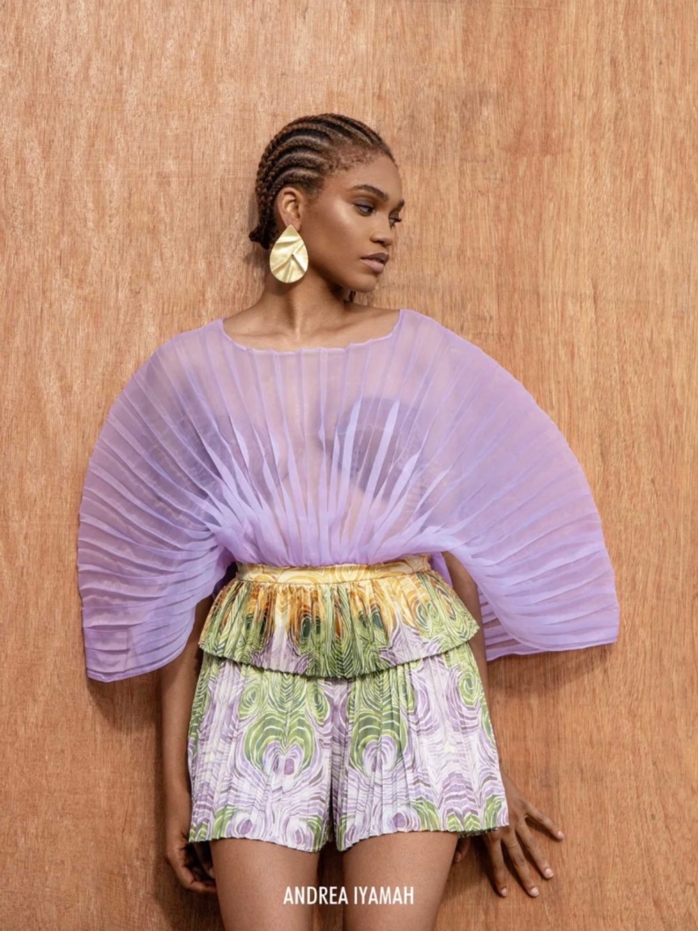 Andrea Iyamah lilac bodysuit